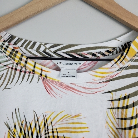 Liz Claiborne Tropical Cinch Print Dress Medium - Picture 7 of 7